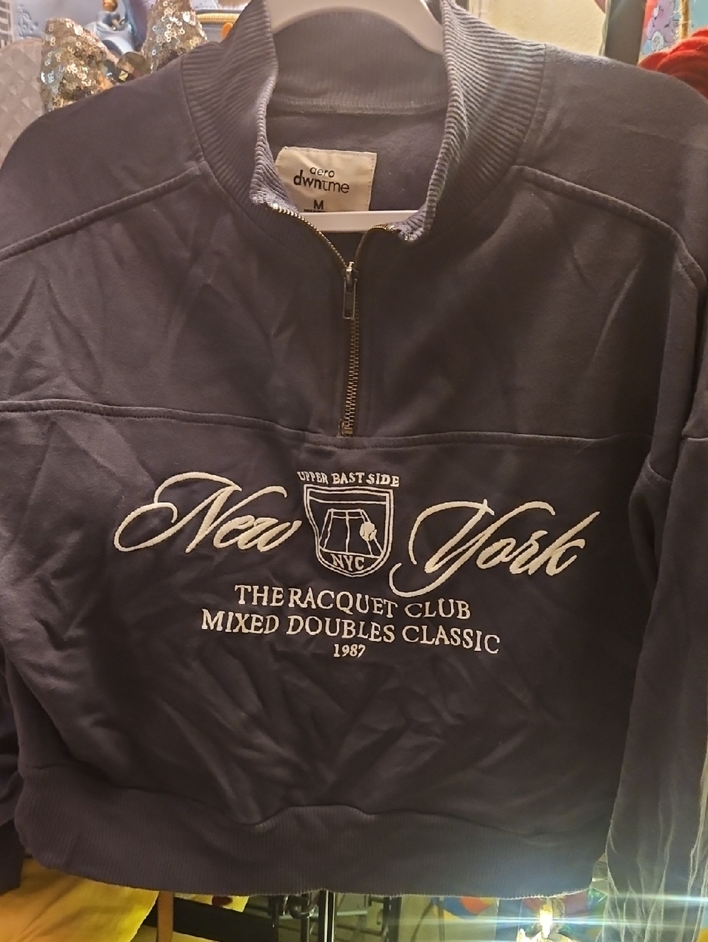 New York Navy Quarter-Zip Sweatshirt